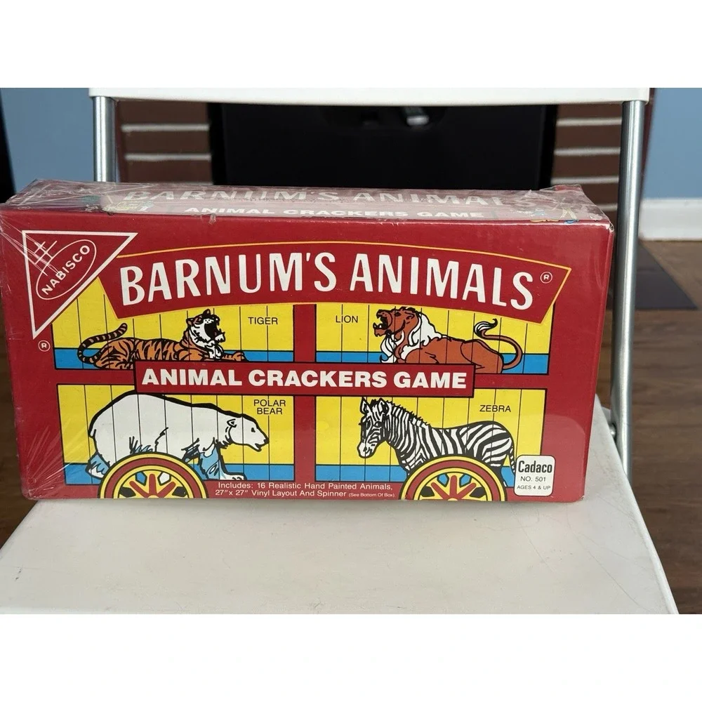 Barnum Animals Animal Crackers Vintage Game Nabisco Complete - Cardboard